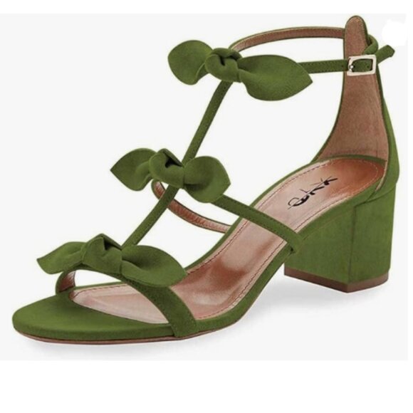 XYD Green Strappy Sandals - Picture 1 of 8